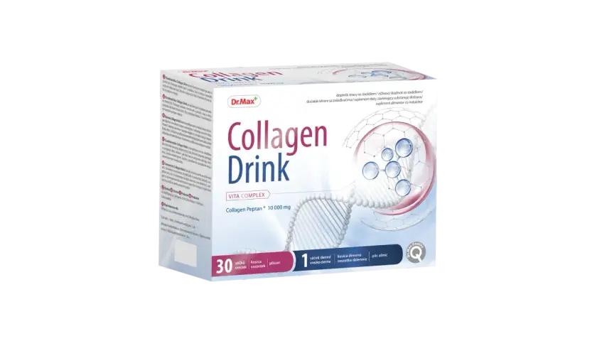 Dr.Max Collagen Drink: opinie o produkcie wspierającym skórę, włosy i stawy. Opakowanie zawiera 30 saszetek.